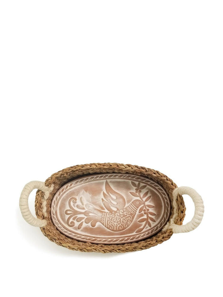 Bread Warmer & Basket - Bird Oval-4