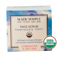 Frankincense Poppy Seed Face Scrub for Combination/Dry Skin - Certified Organic, Vegan & Cruelty-free-2